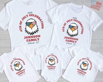4th of July Matching Shirts, Custom 4th of July Family Shirt, Custom Family Last Name Shirts, Personalized Matching T-Shirt, Family Reunion