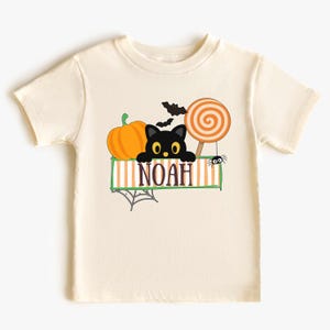 Personalized Boys Halloween Shirt, Custom Name Kids Halloween Shirt, Cute Toddler Halloween Shirt, Toddler Boy Halloween Shirt