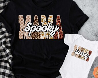 Mommy and Me Halloween Shirt, Mama and Mini Halloween Shirt, Spooky Mama and Mini, Matching Mother and Daughter Shirt, Mommy and Me Shirt