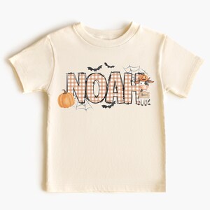 Personalized Boys Halloween Shirt, Custom Name Kids Halloween Shirt, Cute Kids Halloween Shirt, Halloween First Initial Shirt, Toddler Tee