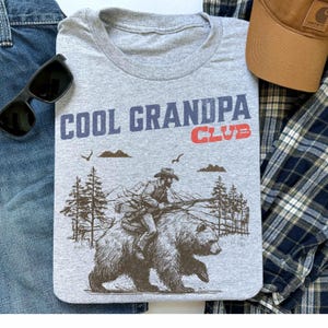 Cool Grandpa Club Shirt, Cool Dad Shirt, Funny Grandpa Shirt, Funny Cowboy Shirt, Dad Joke T-Shirt, Gift for Grandpa, Father's Day Gift