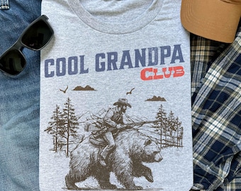 Cool Grandpa Club Shirt, Cool Dad Shirt, Funny Grandpa Shirt, Funny Cowboy Shirt, Dad Joke T-Shirt, Gift for Grandpa, Father's Day Gift