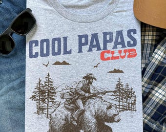 Cool Papas Club Shirt, Cool Dad Shirt, Funny Grandpa Shirt, Funny Cowboy Papa Shirt, Dad Joke T-Shirt, Gift for Grandpa, Father's Day Gift