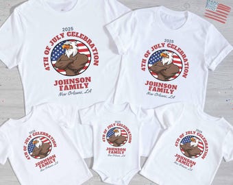 4th of July Matching Shirts, Custom 4th of July Family Shirt, Custom Family Last Name Shirts, Personalized Matching T-Shirt, Family Reunion