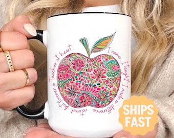 Teacher Retirement Mug, Teacher Apple Coffee Cup, Retirement Gift for Teacher, Teacher Retirement Gift, Retired Teacher Coffee Cup