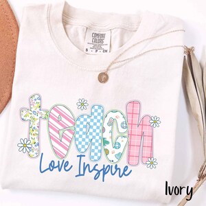 New Teacher Shirt, Comfort Color Teacher Shirt, Back to School Shirt, Floral Teacher Shirt, Preppy Teacher Shirt, Teacher Appreciation Gift