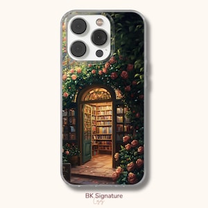 Book Shop Phone Case Book Store cover for iPhone 16e, 15 Pro Max, 14, 13 Mini, 12, 11, SE, Samsung S25 Edge, A15, S21, S23, Pixel 9A, 8 Pro