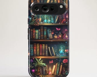 Book Phone Case Bookish cover for Google Pixel 10, 9 Pro XL, 9A, 9 Pro, 8, 8 Pro, 7, 7 Pro, iPhone 17 Pro, 16e, 15, 14, 13 Samsung S25, S24