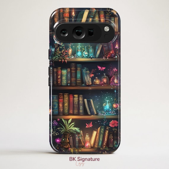 Book Phone Case Bookish cover for Google Pixel 10, 9 Pro XL, 9A, 9 Pro, 8, 8 Pro, 7, 7 Pro, iPhone 17 Pro, 16e, 15, 14, 13 Samsung S25, S24