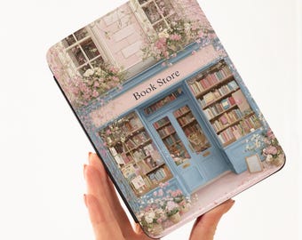 Bookshop Kindle Paperwhiteケース（第12世代）｜ヴィーガンレザー製Kindle Paperwhiteケース（ストラップ付き）｜Kindle Colorsoftケース｜マグネット式背面