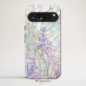 Wildflower Phone Case Stained Glass cover for Google Pixel 9, 9 Pro XL, 9A, 9 Pro, 8, 8 Pro, 7, 7 Pro, iPhone 16e, 16 Pro, Samsung S25 Ultra