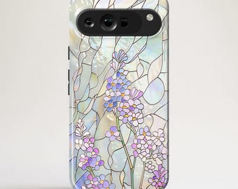 Wildflower Phone Case Stained Glass cover for Google Pixel 9, 9 Pro XL, 9A, 9 Pro, 8, 8 Pro, 7, 7 Pro, iPhone 16e, 16 Pro, Samsung S25 Ultra