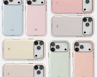 Preppy Phone Case, Striped Personalized Cover for iPhone 17 Samsung S26 Pixel 10, Summer MagSafe Case