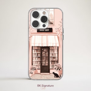 Book Shop Phone Case Book Store cover for iPhone 16e, 15 Pro Max, 14, 13 Mini, 12, 11, SE, Samsung S25 Edge, A15, S21, S23, Pixel 9A, 8 Pro