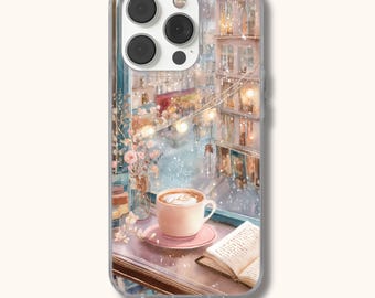 Book Themed Phone Case Bookish cover for iPhone 16e, 15 Pro Max, 14, 13 Mini, 12, 11, SE, Samsung S25 Edge, A15, S21, S23, Pixel 9A, 8 Pro