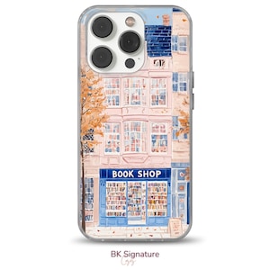 Book Shop Phone Case Book Store cover for iPhone 16e, 15 Pro Max, 14, 13, 12 Mini, 11, SE, Samsung S25 Edge, A15, S21, S23, Pixel 9A, 8 Pro