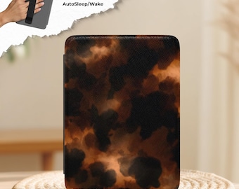 Tortoise-hoesje voor Kindle met draagriem, magnetische achterkant | voor Paperwhite 12e generatie | Omslag voor signature-editie | Kleurzacht| Automatisch in-/slaapstand