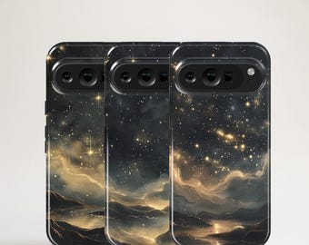 Celestial Phone Case Starry Sky Phone Cover for Google Pixel 9, 9 Pro XL, 9A, 9 Pro, 8, 8 Pro, 7, 7 Pro, iPhone 16e, 16 Pro, 15, 14 Samsung