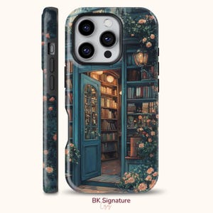 Book Shop Phone Case Book Store Cover fits iPhone 16, 15, 13, 12, Samsung S25, A54, S21, S23 Ultra, Google pixel 9, 7A