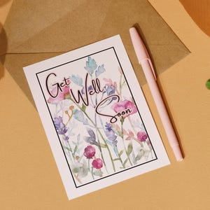 Get Well Soon Digital Download Card, Printable Get Well Card, Instant Download Greeting Card