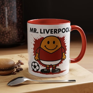 Mr. Silverstone Becher | Lustiges FCgesetztes Geschenk | Inspiriert von dem Spielverlauf des Fussballs Retro Cartoon Charakter Tasse | LFC Fan Geschenk | Lfc Fan Geschenk
