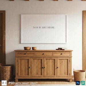 Horizontal Frame Country Hallway Mockup | PSD with Smart Object