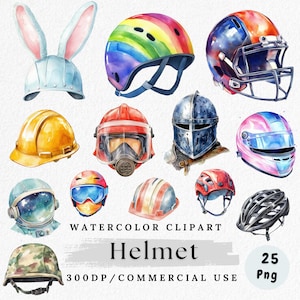 Helmet Clipart, Safety Helmet PNG, Construction Clip Art, Hard Hat Illustration, Workwear Clipart, Digital Helmet Images, Digital Download