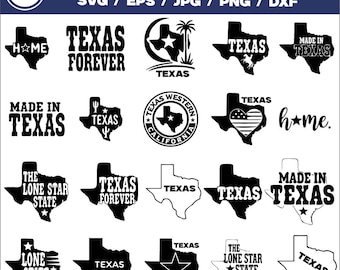 Texas SVG Bundle, Texas State Vector for Cricut, Texas Svg Png Eps Jpg Dxf, Lone Star State Designs, Western Craft Files