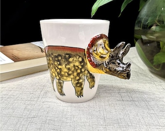 Taza de dinosaurio Triceratops - Cerámica - 15 fl. oz.