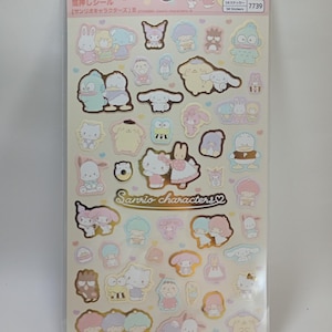 Foliengeprägter Aufkleber mit Sanrio-Figuren
