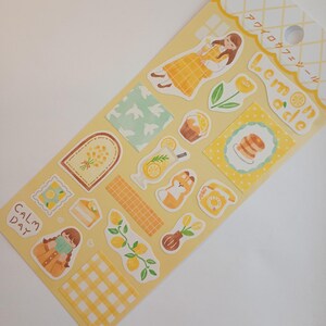 Pegatina japonesa "Café Awairo, limonada", Daiso