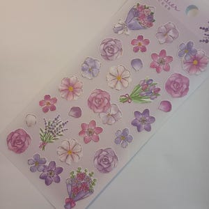 Japanischer Blumenaufkleber "Lila", Daiso