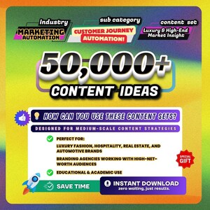 50.000+ Content-Ideen für Luxus-Branding und High-End-Customer-Journeys: ein Elite-Strategy-Toolkit für Prestige-Marketer