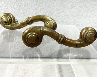 Vintage Brass French Provincial Lever Door Handles Hardware Simple Elegant