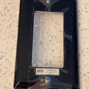 Black Porcelain Single GFCI Switch Plate