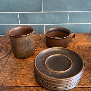 Arabia Finland Ruska Cups, Saucers, Priced individually