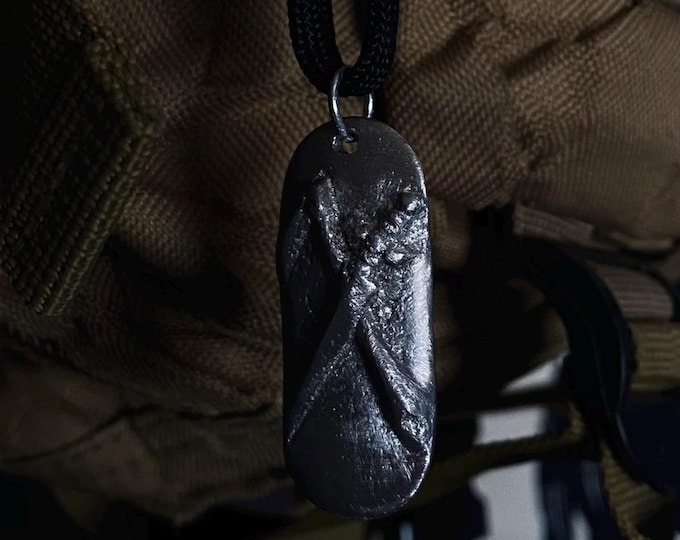 Scythe & Sword Pewter Zipper Pull / Pocket Piece