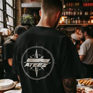 Ateez Compass Logo Oversized T-Shirt: K-Pop ATINY Merch
