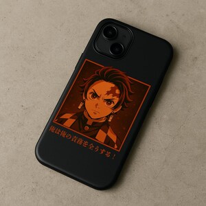 Custodia per iPhone Demon Slayer Tanjiro Kamado - Custodia ibrida trasparente / MagSafe resistente, regalo anime / Custodia per iPhone 16 Pro