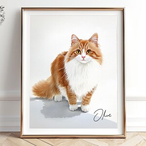 Custom Pet Memorial Art Personalized Digital Dog Portraits Cat Portraits Using Pet Photo Custom Watercolor Portraits Custom Dog Portraits