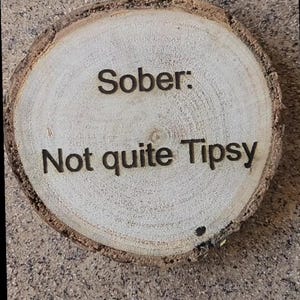 Laser Engraved Wooden Coasters – Humorous Drink Set