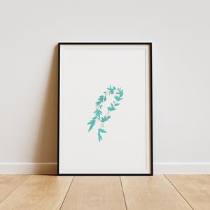 Lei Wall Art, Flower Wall Decor, Hawaiian Culture Wall Art, Hawaii Lei Poster, Flower Necklace Poster, Beach House Wall Decor