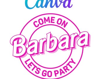 Come On "Your Text" Let's Go Party Canva Template, Custom Name Custom Text Princess Babe Girl Edit, Clipart, Png Cut File Cricut, Silhouette