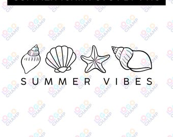 Seashell Shirt Svg, Seashell Shirt Png, Beach Lover, Ocean Lover Gift, Seashell T-Shirt, Summer Vibes Png, Summer Shirt Svg, Summer Svg