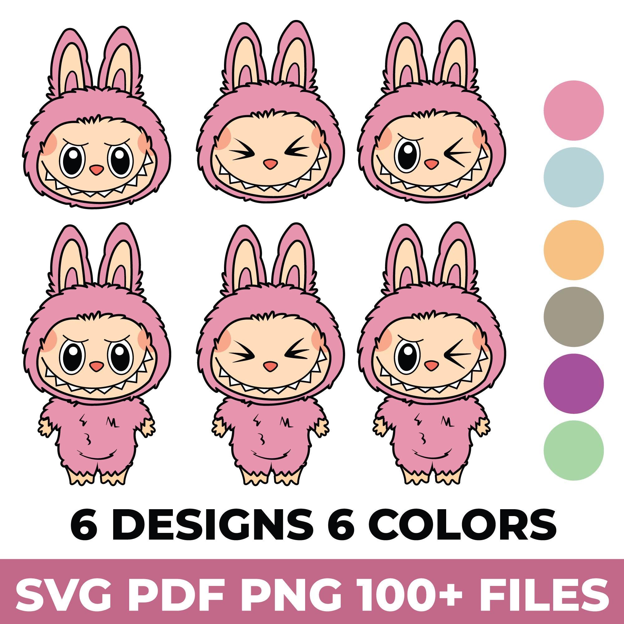 Labubu Designs SVG Bundle, Labubu Clipart, Labubu PNG, Cute Labubu Vector, Cartoon Character SVG, Cricut Cut Files, Digital Download, Labubu