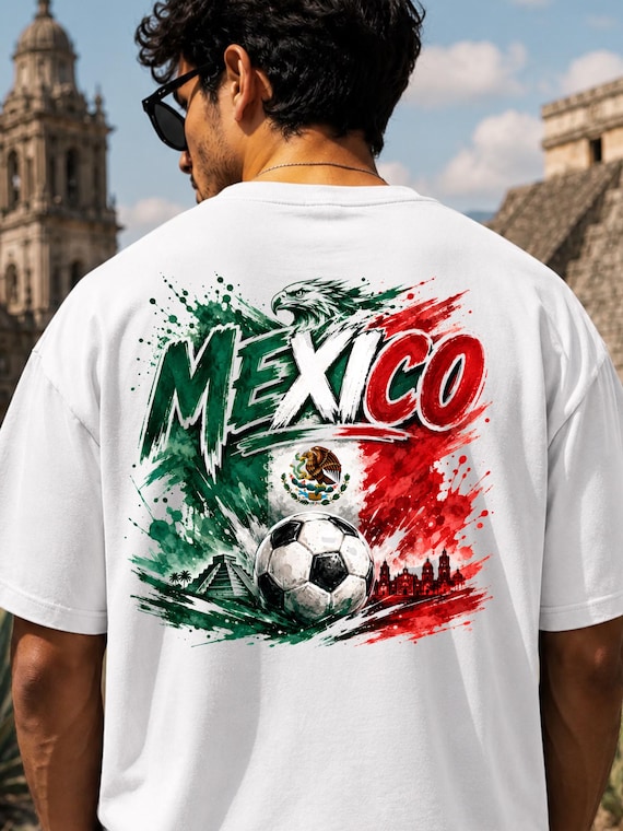 Mexico Soccer PNG tshirt, Mexican Football Graphics Colorful trendy, World Cup Fan Designs, Futbol Lover Sublimation  Digital Download