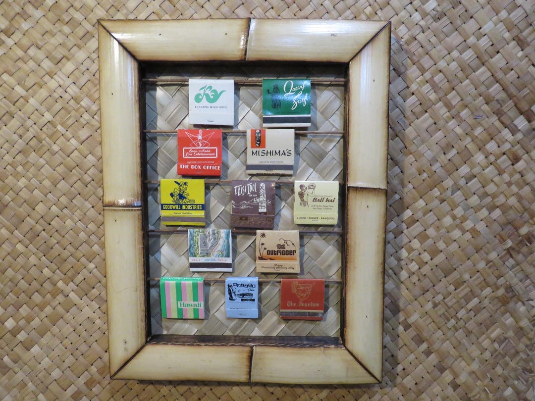 Matchbook Display Matchbook Collection Display Holder Made for Vintage Tiki Bar ...
