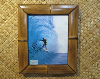 8 x 10" Hand made Bamboo frame for photos, prints,magazines, etc Perfect Polynesian inspired decor for Tiki bars and enchanted tiki rooms