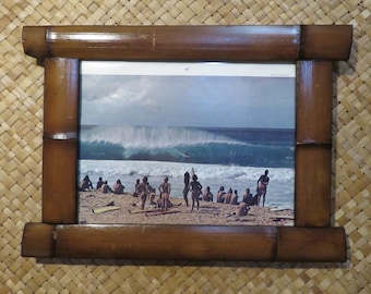 8.5 x 11" Hand made Bamboo frame for photos, prints,magazines, etc Perfect Polynesian inspired decor for Tiki bars and enchanted tiki rooms