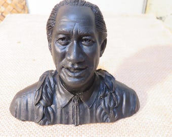 Duke Kahanamoku 1960's vintage surfing trophy resin statue reproduction. Hawaii Surf legend coco joe's copy souvenir lava tiki bar art